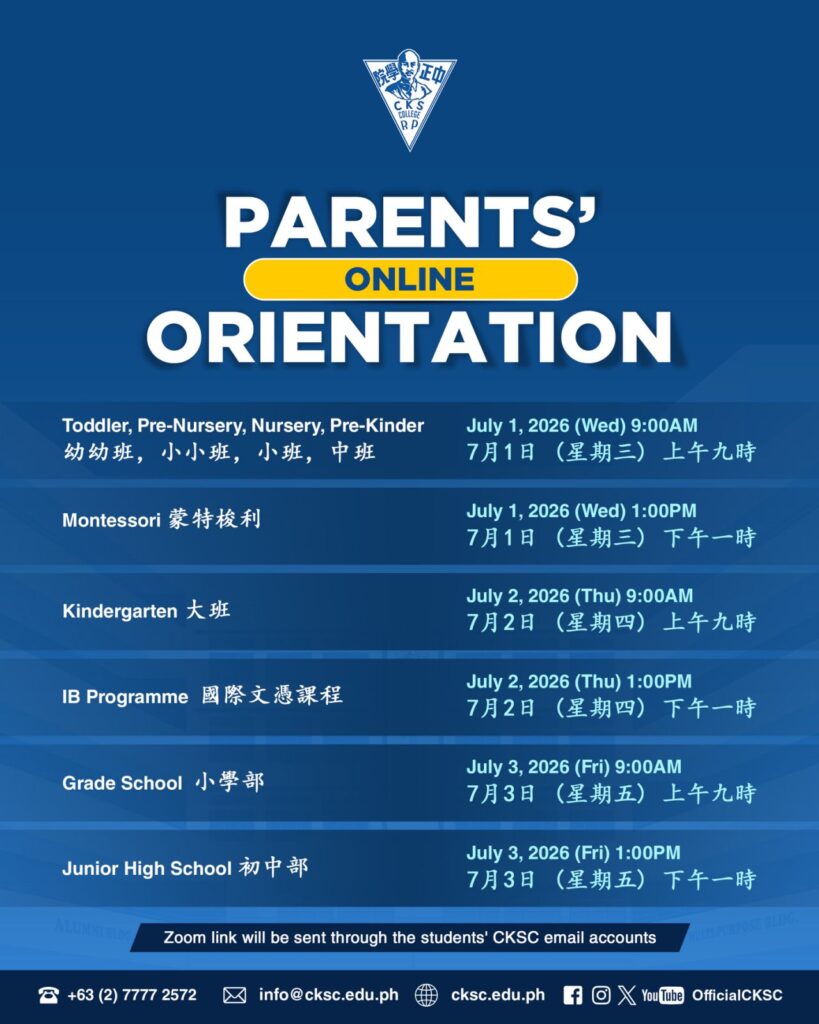 PARENT’S ORIENTATION